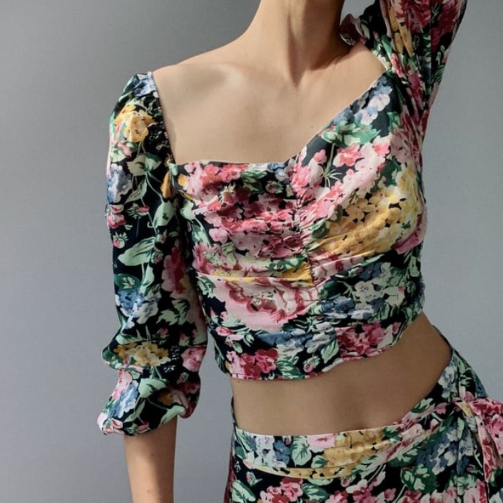 ZARA floral top